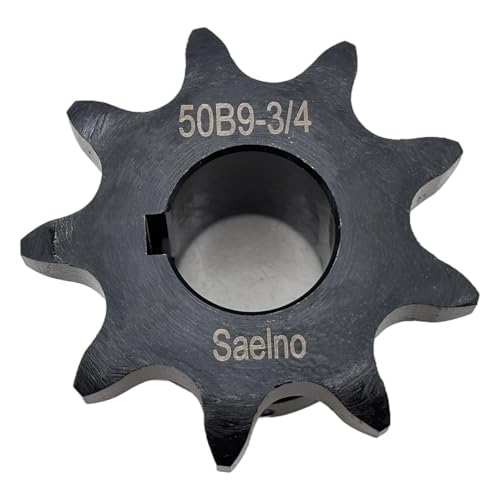 #50 Roller Chain Sprocket Type B 3/4 inch Bore 9 Tooth, Hardened Antirust 1045 Steel Drive Sprockets 50B9-3/4