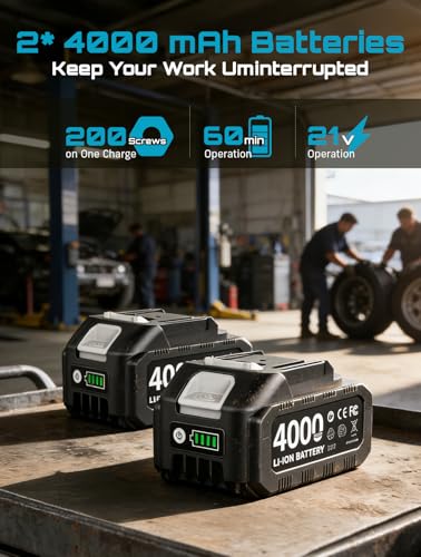 Seesii Cordless Impact Wrench 1/2 inch, High Torque 479 Ft-lbs(650Nm) Brushless Impact Gun,2500RPM w/2x4.0 Battery, 6 Sockets,8 Drill Bits, High Torque Power Impact Driver for Car Home,WH6 Lite - size: 650 Nm