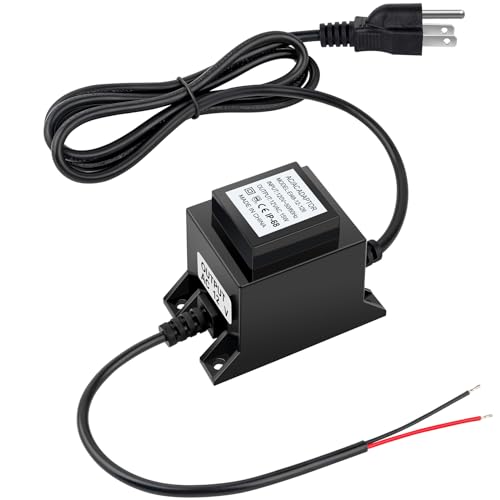 Low Voltage Landscape Transformer, Outdoor Low Voltage Transformer 110/120V AC to AC 12V 1.26A 15W, Power Supply Waterproof for Landscape Lighting, Fountain Lighting, Pool Light