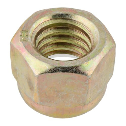 1 3/8"-12 Grade 8 Hex Nylon Insert Lock Nut, Yellow Zinc, 1 Pack - size: 1 3/8"-12