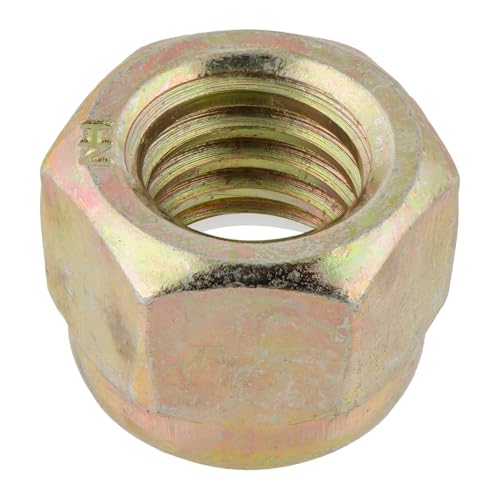 INFAST Grade 8 Hex Nuts - Nylon Lock Y-Zinc Screws Bolts 1"-14 (2 Pcs) - size: 1"-14
