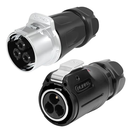 CNLINKO LP-24 3 Pin Circular Connector IP68 Waterproof Mating Plug Set - size: 3-Pin