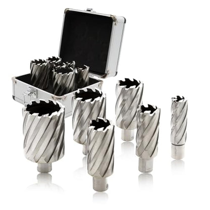 6Pcs Annular Cutter Set 7/8"- 2" with 3/4 Inch Welded Shank - size: 2" cutting depth, style: 6Pcs