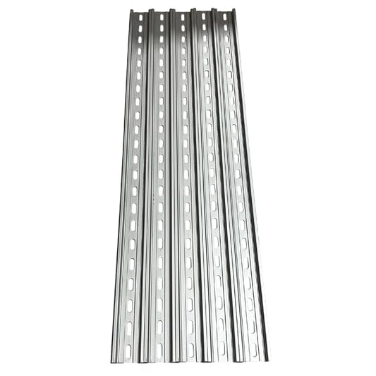 International Connector T&G 5 Pieces DIN Rail Slotted Aluminum RoHS 35mm Wide 7.5mm High (22") - size: 22"