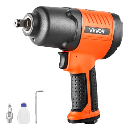 VEVOR Air Impact Wrench, 1/2" Drive Pneumatic Impact Wrench Up to 1100 ft-lbs Reverse Torque, 7500RPM 4-Speed Adjustable & Lightweight Pneumatic Gun for Auto Repairs and Maintenance - size: 7.9 × 5.9 × 2.8 in, style: 1/2" 1100 ft-lbs