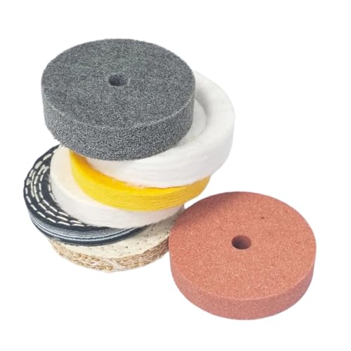 7 Pcs 3 Inch Buffing Polishing Wheel with 3/8'' Arbor Hole