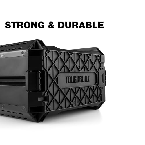 ToughBuilt StackTech Compact Tool Box with Lock and Removable Tray - size: Large