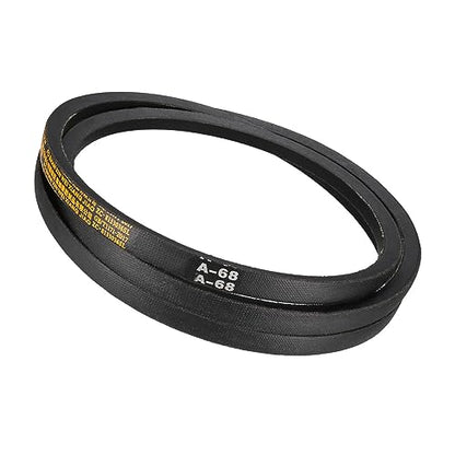 A-68 Drive V-Belt - [68-inch Inside Circumference] A-Section Rubber Drive Belt Wrapped for Transmission Use - size: A-68