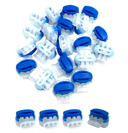 30Pcs 3 Way Wire Connectors,Waterproof Electrical 314-BOX Self-Stripping Pigtail Connectors for 22-14 AWG Cables