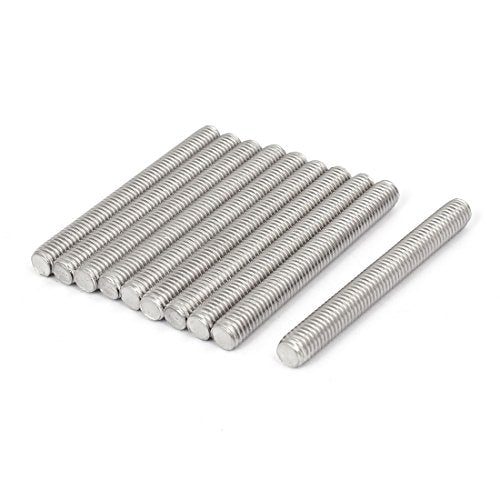 uxcell M8 x 70mm 1.25mm Pitch 304 Stainless Steel Fully Threaded Rods Bar Studs 10 Pcs - size: M8 x 70mm