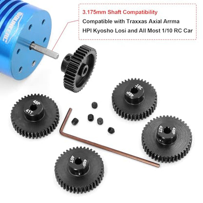 OGRC 48DP 38T 39T 40T 41T 42T Pinion Gear 3.175(1/8-Inch) Pinion Motor Gear - size: 38T 39T 40T 41T 42T