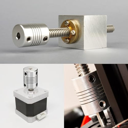 uxcell 5Pcs Aluminum Alloy Shaft Coupling 5mm to 10mm Stepper Motor Coupler
