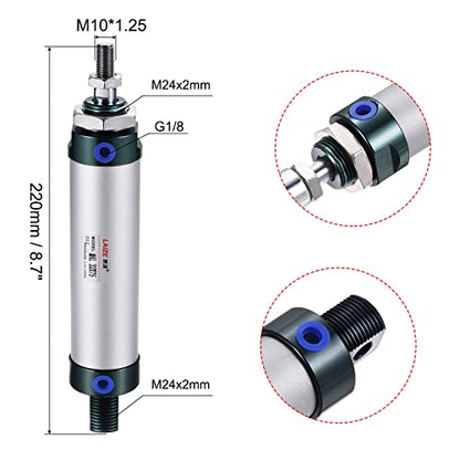 MECCANIXITY Pneumatic Air Cylinder MAL32X75 32mm Bore 75mm Stroke - size: 32X75 mm