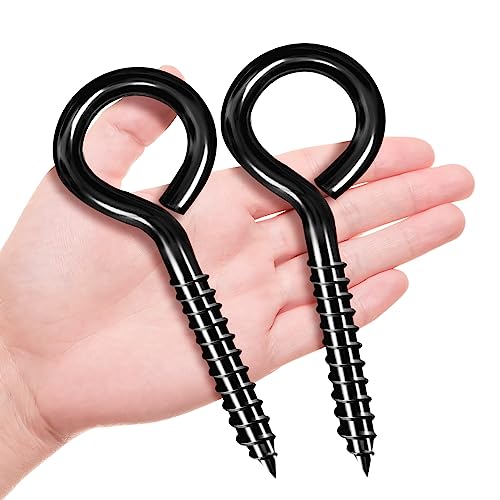 5 Inch Eye Hooks, Eye Bolts Screw in Hooks Carbon Steel, 2 Pcs, Large