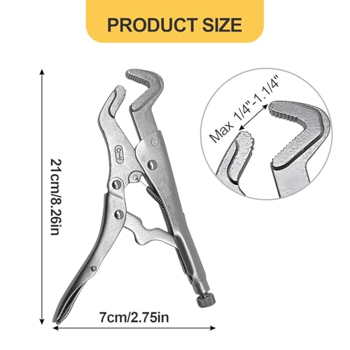 9-Inch Parrot Nose Vise Grip Plier for Sway Bar Link Removal, Curved Jaw