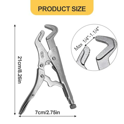 9-Inch Parrot Nose Vise Grip Plier for Sway Bar Link Removal, Curved Jaw