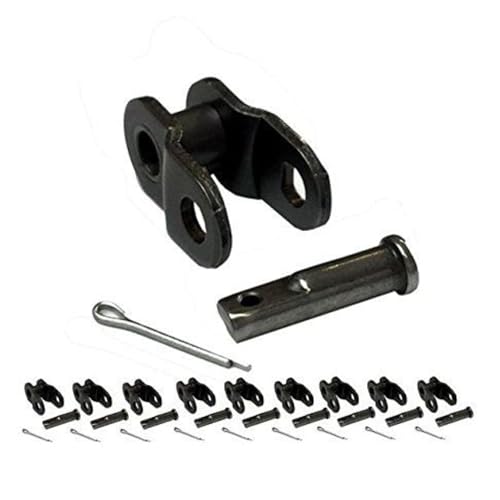 Jeremywell 10-Pieces Offset Link #35, 1/2 Link/Half Link/Crank Link