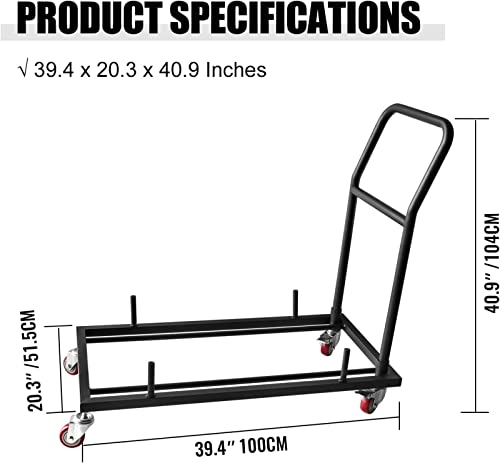 Drywall Cart, Drywall Sheet Carts, Heavy Duty Plasterboard Trolley W/Four 5" Wheels, Service Dollies for Handling Sheetrock Sheet Panel,39.4x20.3x40.9 - color: 39.4x20.3x40.9"