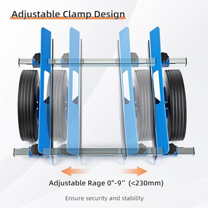 Heavy Duty Panel Dolly,10" Rubber Wheels Adjustable Drywall Cart - color: Blue