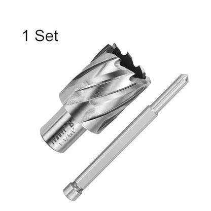HARFINGTON Annular Cutter 1-1/4" Cutting Diameter Shank 3/4" with 1" Depth of Locating Pin M2 High-Speed Steel Drill Bit Annular Cutter for Standard Magnetic Drills Machine Tools Mills - size: 1-1/4 inch * 1 inch