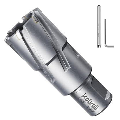 Kolvoii TCT Annular Cutter 1‑1/8" Diameter x 1‑3/8" Depth, Mag Drill Bit - size: 1-1/8" x 1-3/8"