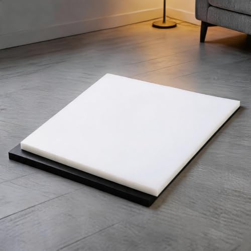 1 Pack White HDPE Plastic Sheet 1/8" Thick - 12" X 8",High Density Polyethylene Sheet for DIY,Fabrication,Waterproof,Durable - color: White, size: 12"x8"x1/8"