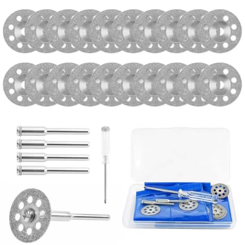 25 Pack 545 Diamond Cutting Wheel Cut - color: Silver 8-hole