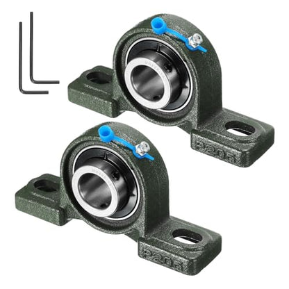 uxcell 2pcs UCP205-14 Pillow Block Bearings 7/8 inch Bore Self Alignment, Solid Cast Iron Base Mounted Chrome Steel Bearings - size: UCP205-14