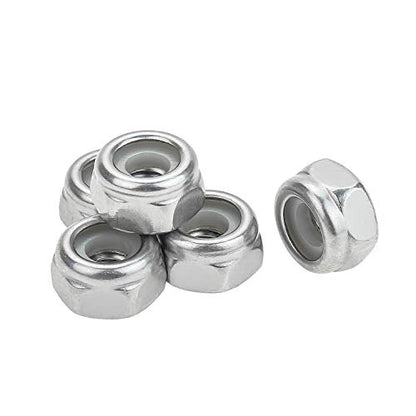 120 Pieces 10#-32 Nylon Insert Hex Lock Nuts, 304 Stainless Steel - size: 10-32 (120 pcs)