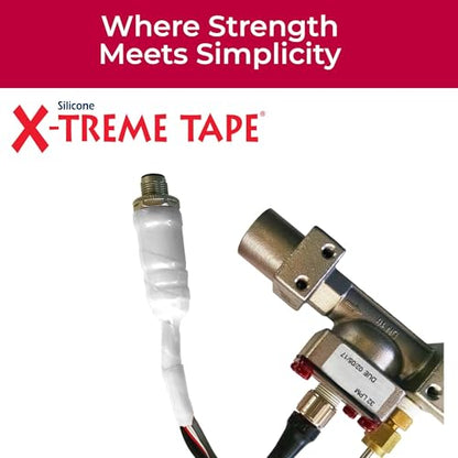 X-Treme Tape Self Fusing Silicone Tape - 1 Inch x 10 Ft Roll - White - color: White, size: 1" wide x 10 ft long