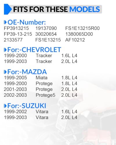 Mass Air Flow Sensor for:-Chevy Tracker 1999-2003 1.6L 2.0L - size: FP3913215