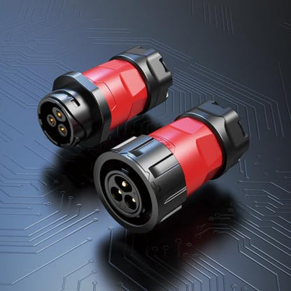 CNLINKO YM-20 2 PIN Screw Lock Waterproof Connector IP68 Circular Connector PBT Plastic Shell Quick Plug Aviation Connector M20 Male Plug and Female Plug(2-Pin) - size: 2-Pin, style: Screw-Assembly