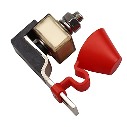 80A 58V 5/16"(M8) Single Stud Terminal Mount Fuse Block, 80A Marine Rated Battery Fuse (MRBF) Waterproof for Boat Truck RV Construction Vehicles - size: 80A
