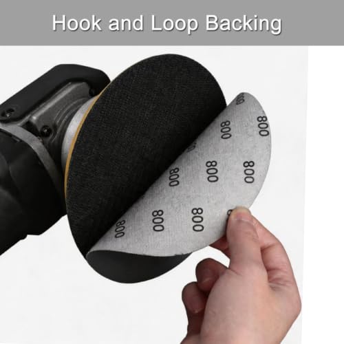 6 Inch 50 Pcs Wet Dry Hook and Loop Sanding Discs, No Hole, 7000 Grit - style: Grit 7000