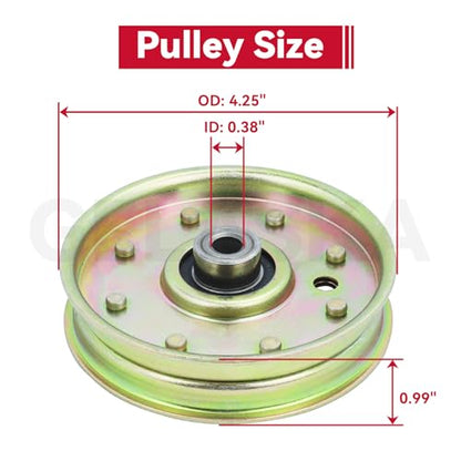 GELASKA 2Pack 756-1229 Idler Pulley for Cub Cadet RZT 50 RZT 42 RZT22 RZT17 - color: A13 2x756-1229