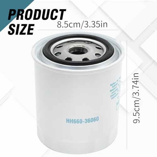 Anxingo HH660-36060 Hydraulic Transmission Filter Replacement for Kubota B1550 B1700 B1750 B21 B2100 B2400 B2410 B26 B2630 B2710 B2910 B3030 B6100 B7200 B7300 B7400 Tractors Replace HHK72-14080