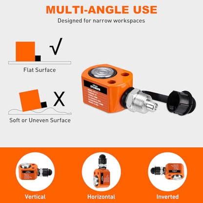 Nilight 5 Ton Hydraulic Cylinder Jack Porta Power Ram Kit with Hand Pump - size: 5T Jack + Hand pump