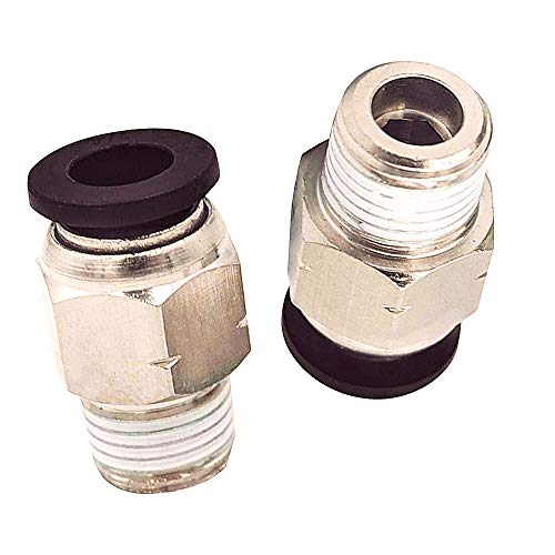 Beduan Pneumatic Push to Connect Fittings Male Straight PC 6mm Tube OD x 1/8 Inch Male Thread Push Lock Fittings (Pack of 10) - size: 6mm-1/8"NPT-10PCS, style: 10 Pcs