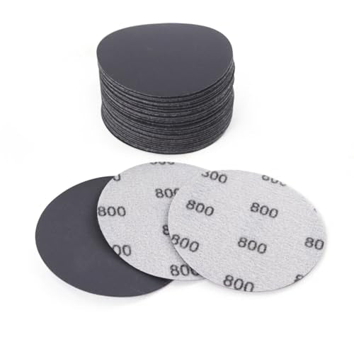 MAXMAN 3" Sanding Discs, 800 Grit Hook & Loop Sandpaper, Silicon Carbide - style: 800 Grit