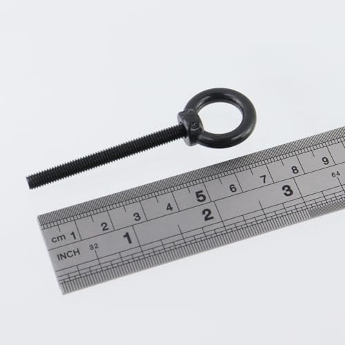Antrader Lifting Shoulder Eye Bolts,M6 x 50mm,Stainless Steel,Black,6 Sets - size: M6 x 50mm