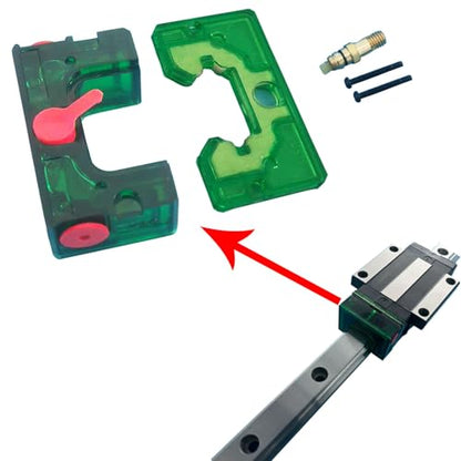 HGW35CC Linear Slider Block, 2pcs 35mm HG35 Flange Bearing Slider Block with 2pcs E2 Oil Box Self-Lubricating Slider Assembly for Guideway Rail as CNC Kit Part Replacement - size: HGW35 Block With E2 oil box