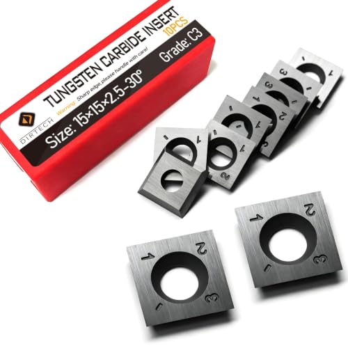 15mm Square Carbide Inserts Cutters Knives Blades 15×15×2.5mm-30°for Woodworking Spiral/Helical Planer Cutter Head or Lathe Turning 10pcs