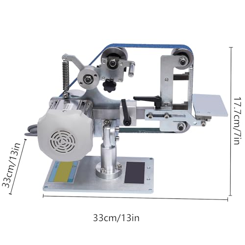 1x30" Polishing Grinding Tool 550W Horizontal/Vertical Electric Grinder Sander Tool 110V Auto Body Tools W/Motor Belt Sander for Metal Working Wood Metal Stone and Scissors Sanding - color: 550w（horizontal/Vertical）