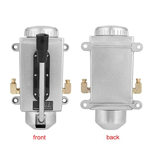 Metal Lubricating Oil Pump, Hand Lubrication 500CC CNC with Double Outlet Port for Punching, Lathe, Cutting, Milling Machines