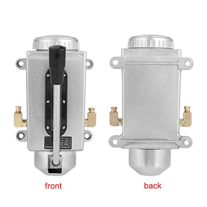 Metal Lubricating Oil Pump, Hand Lubrication 500CC CNC with Double Outlet Port for Punching, Lathe, Cutting, Milling Machines