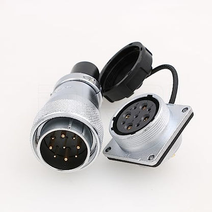 WEIPU WS20 9-Pin Metal Aviation Bulkhead Connector Automotive Electrical Square Flange Panel Mount Plug Socket for Lighting，LED Display - size: 9 Pin 5A