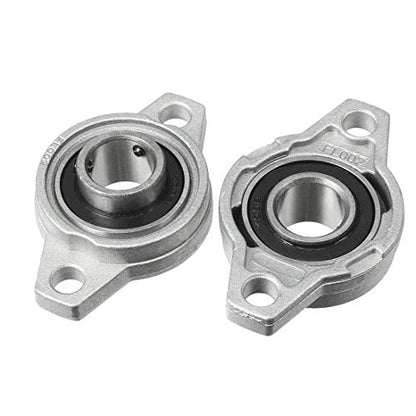 Pillow Block Bearing 4Pcs, 9/16" (15mm) ID Mounted Pillow Block Bearings, Zinc Alloy Steel Mounted Flange Bearing, Self Alignment, KFL002 - size: 9/16"(KFL002)
