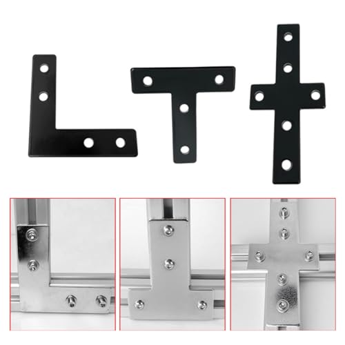 10 Sets 2020 Aluminum Extrusion Profile Hardware V T Slot Brackets - style: 10 sets T with M5