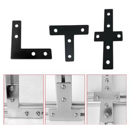 10 Sets 2020 Aluminum Extrusion Profile Hardware V T Slot Brackets - style: 10 sets T with M5