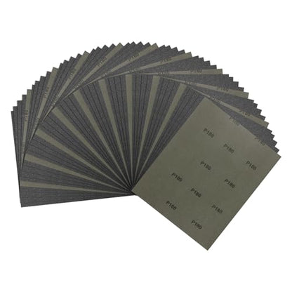 50Pcs Sand Paper 9x11Inch 180Grit Silicon Carbide Sandpaper Sheets - size: 180 Grits